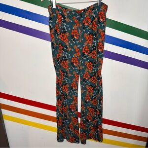NEW Free People floral flowy pants size large